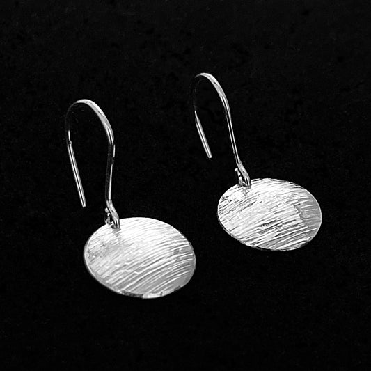 Boucles d'oreilles Pleine lune martelée